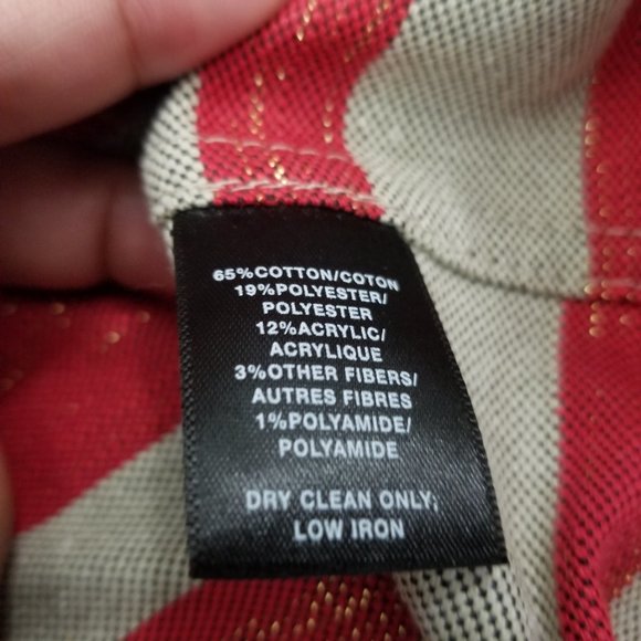 Lafayette 148 Zip Front Jacket Coat Blazer Business Casual Small Stripe Metallic - Picture 6 of 7